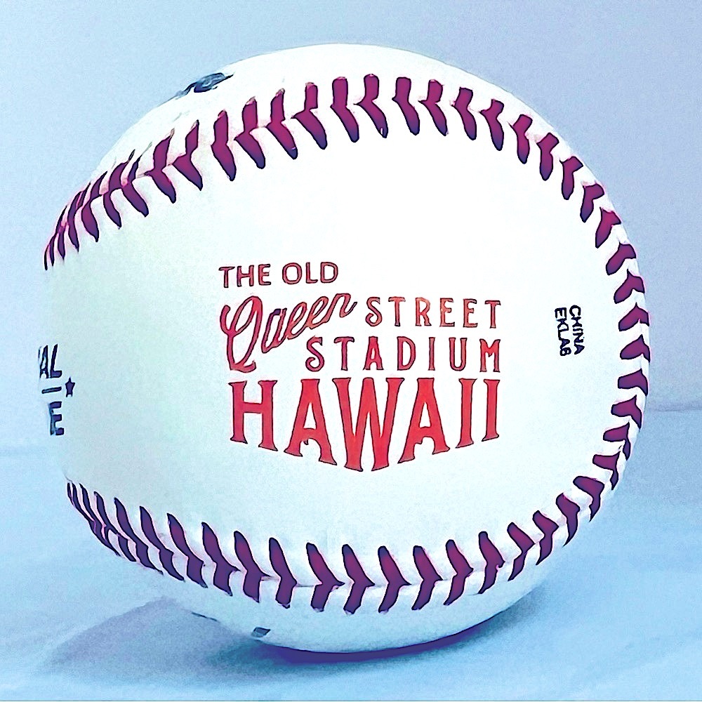 Hawaii Baseball with Red Stitching